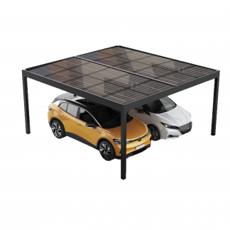 Doppel-Carport mit Photovoltaikanlage